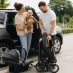 baby stroller and car seat